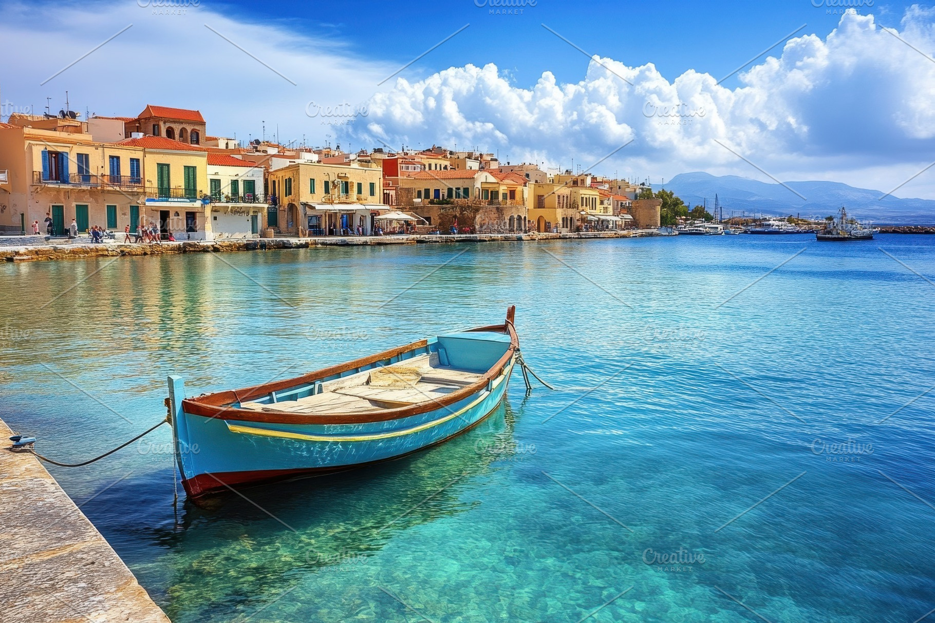Explore Chania Harbor in Crete Islan, a Photo by Iftikhar Alam