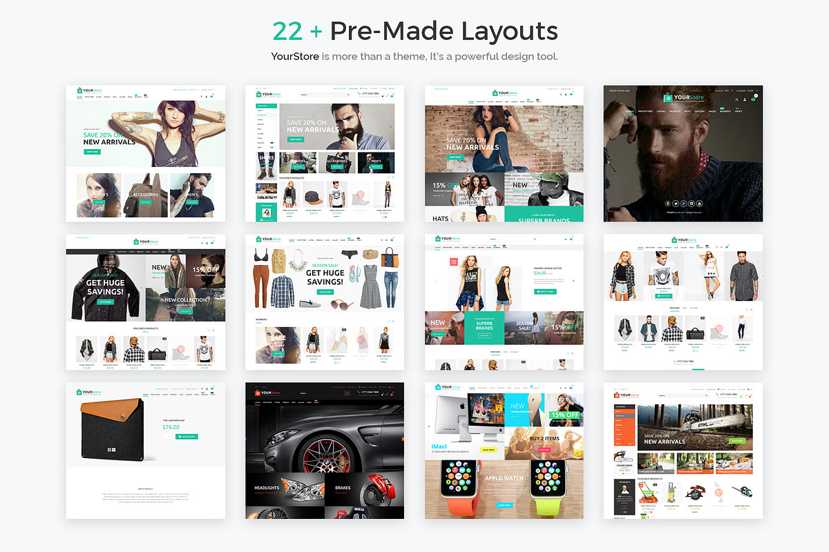 YourStore Multipurpose Magento theme, a Websites & App Template by TonyTemplates (Photo 2 of 5)