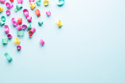 Colorful paper confetti