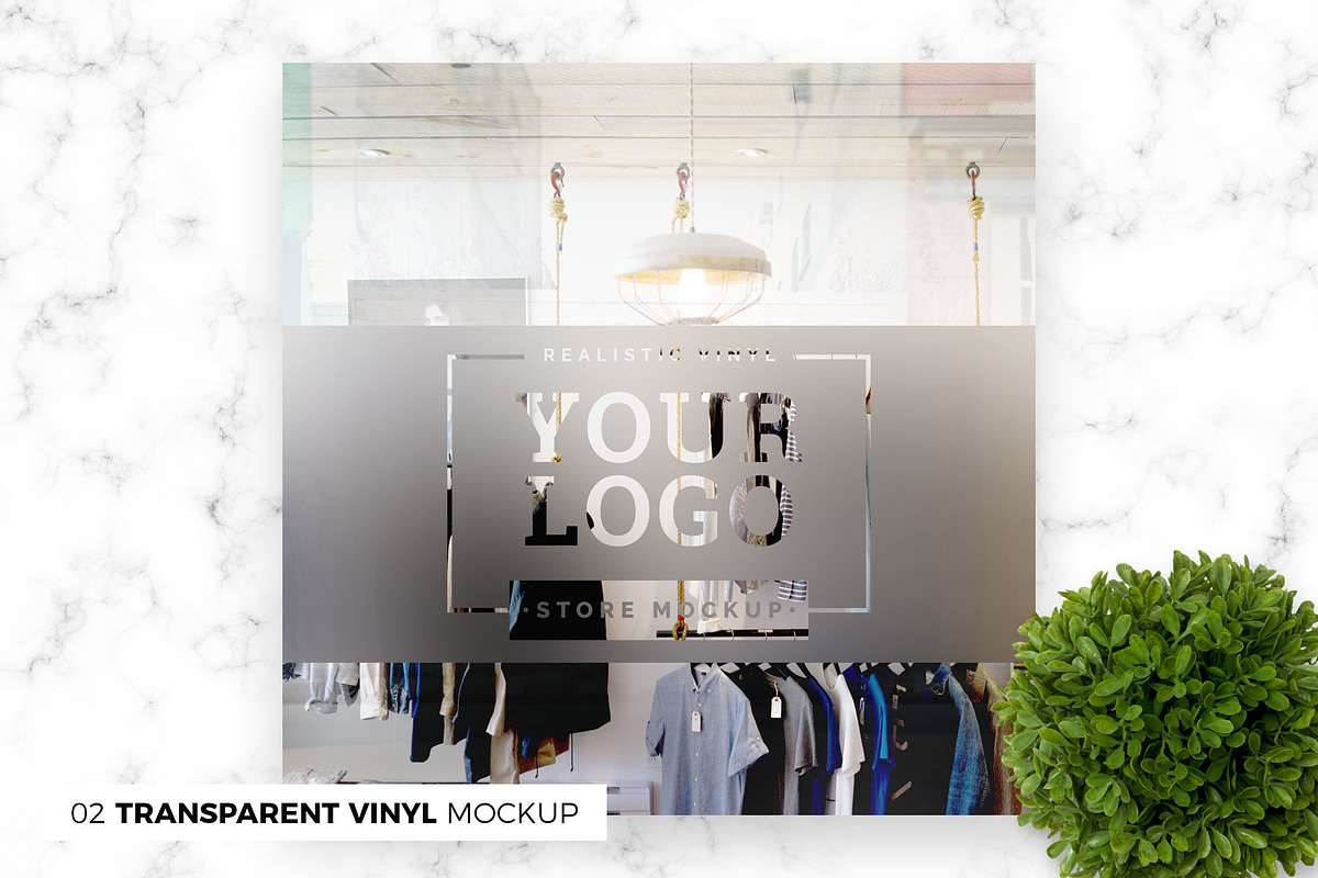 4 Storefront Vinyl Logo Mockup, a Shirt Mockup by MockUpgrade (Photo 4 of 7)