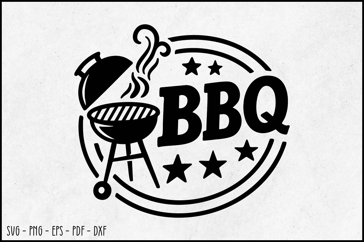 BBQ Grill Master Stars & Smoke SVG, an Object Graphic by BeeCraftR (Photo 1 of 4)