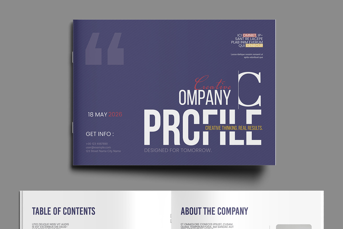 Corporate Company Profile Layout, a Brochure Template by MightyDesign (Photo 2 of 8)