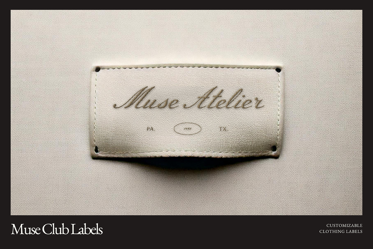 MUSE CLUB II | Woven Garment Label, an Apparel Mockup by Duet Atelier (Photo 6 of 6)