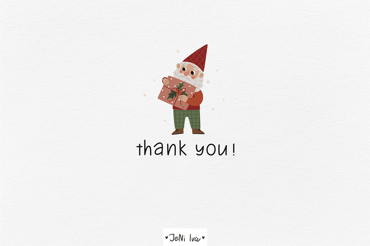 Christmas Gnomes & Holiday Clipart, a Decorative Illustration by Jenny Quince (Photo 11 of 11)