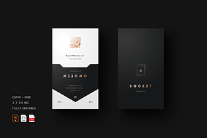 Vertical Business Card Template, a Business Card Template by Ctrl space studio