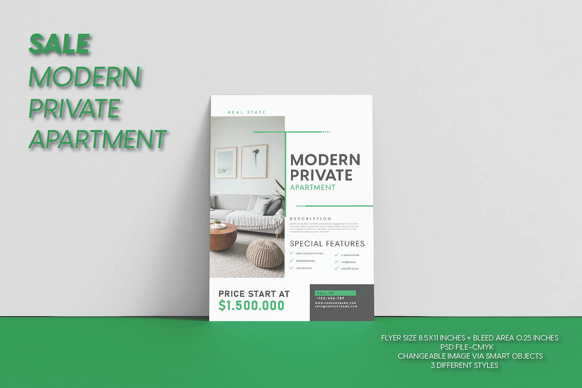 Sale modern private apartment flyer, a Flyer Template by Workhu (Photo 1 of 4)