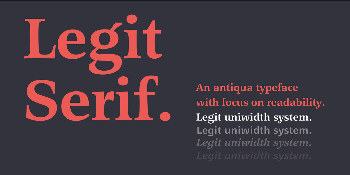 Legit Serif, a Serif Font by Finaltype (Photo 1 of 11)