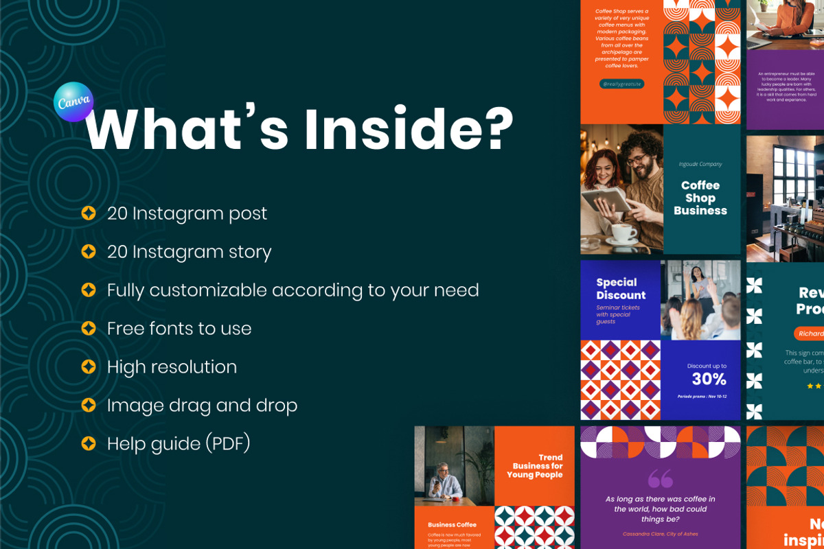 Pattern Geometric Canva Template, a Social Media Template by Brandearth RRGraph (Photo 2 of 8)
