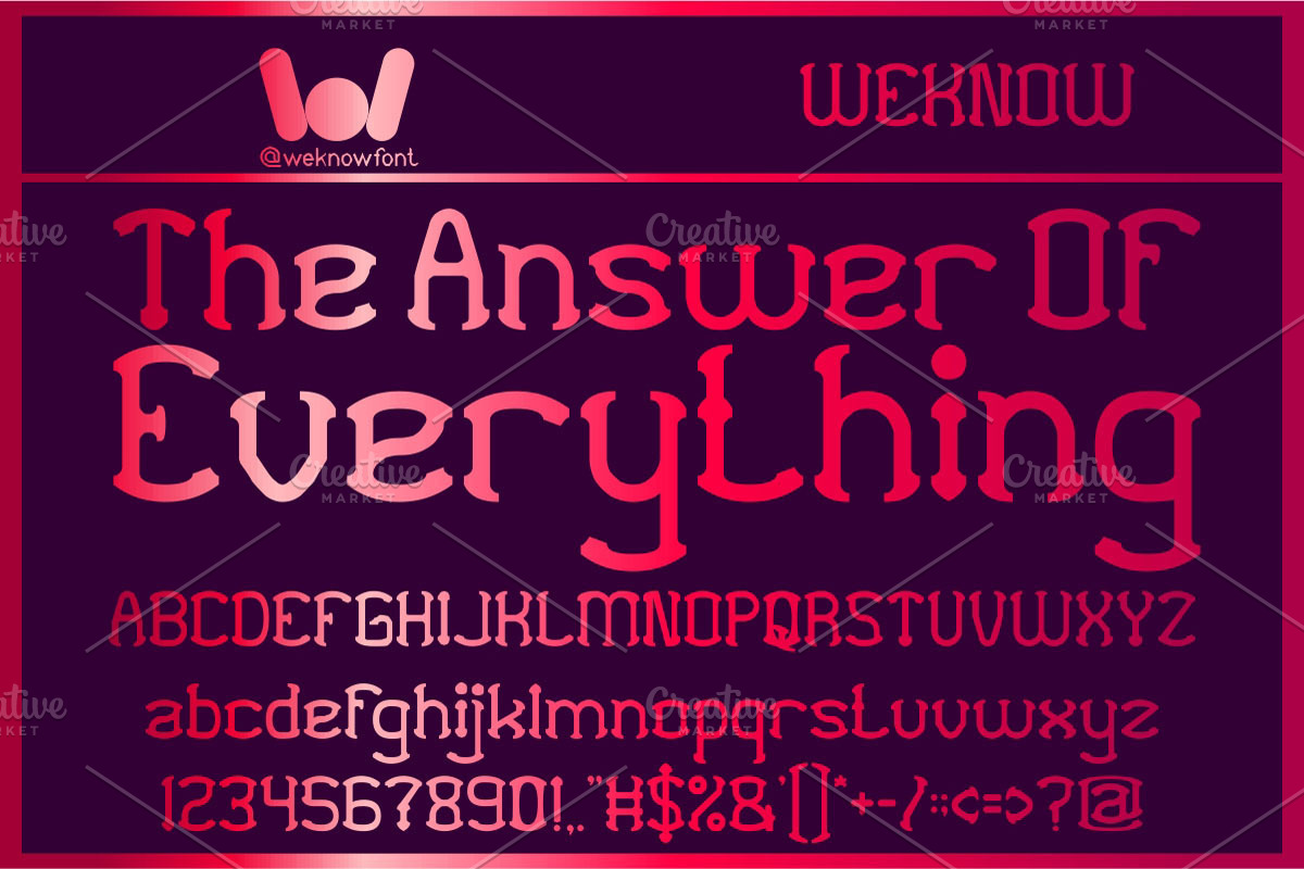 Contemplation Font, a Font by weknow (Photo 5 of 5)