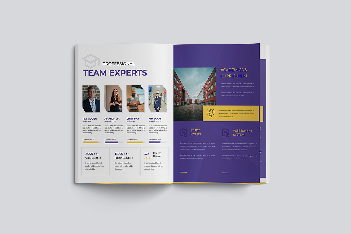 Project School Handbook Template, a Brochure Template by TMint Play (Photo 4 of 8)
