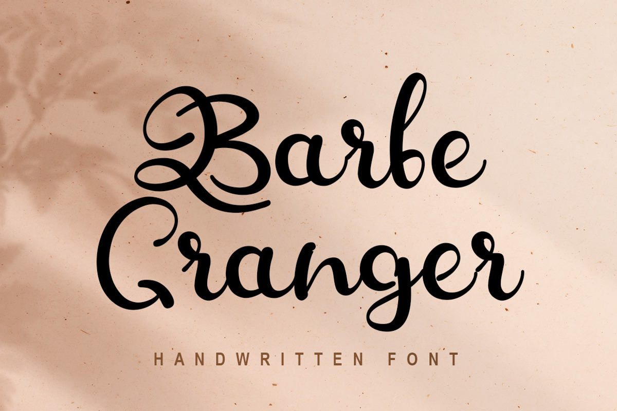 Barbe Granger - Handwritten Font, a Script Font by Fonteca