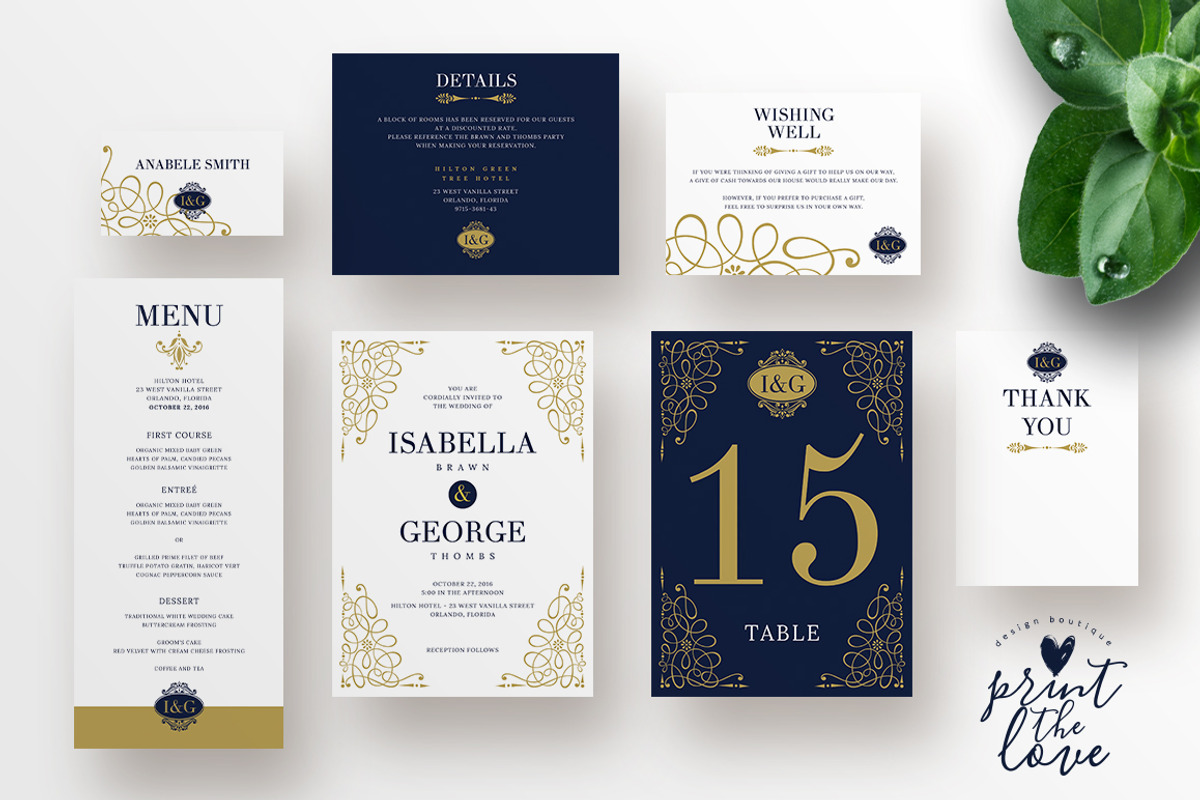 Wedding Invitation Suite - Isabella, an Invitation Template by Print The Love Boutique (Photo 2 of 3)
