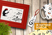Penguins in engraving style Holidays, an Animal Illustration by Alena Kaz (Thumbnail 3 of 4)