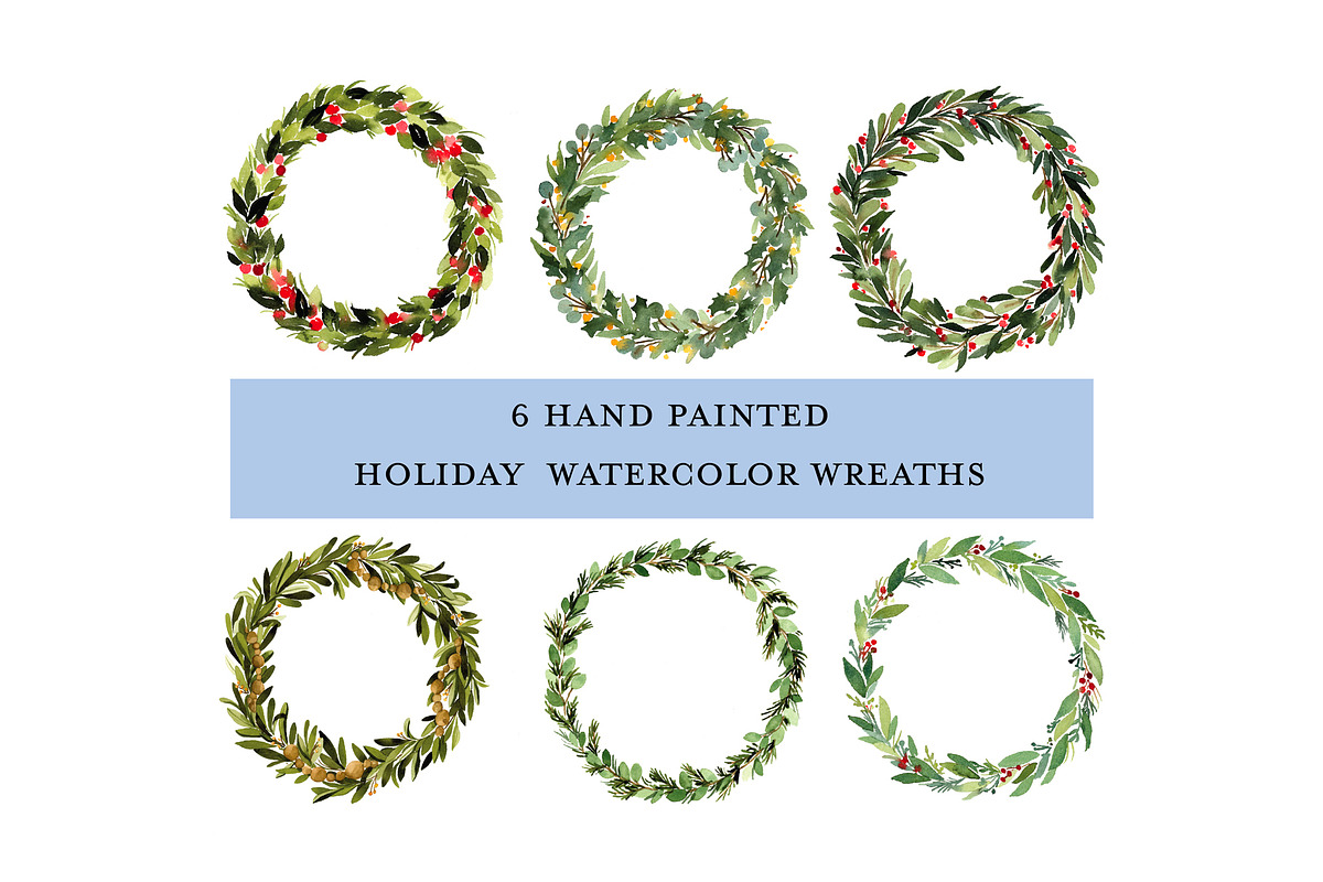 Christmas Holiday Wreaths, a Graphic by Lavender And Sea (Photo 2 of 3)