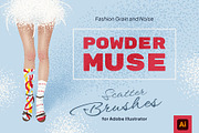 POWDER MUSE: illustrator brushes, a Brush Add-On by IuliiaSavko (Thumbnail 1 of 9)