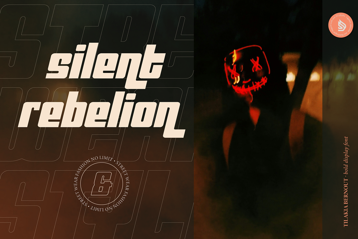 Tilakia Bernout | Bold Display Font, a Sans Serif Font by Denustudios (Photo 4 of 15)