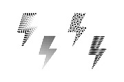 Lightning Bolt Shape Set, an Object Illustration by Design Store (Thumbnail 1 of 3)