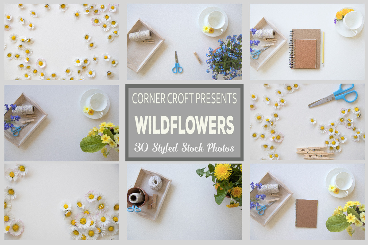 Wildflower Styled Stock Photo Bundle, a Print Template by Corner Croft Mockups (Photo 4 of 7)