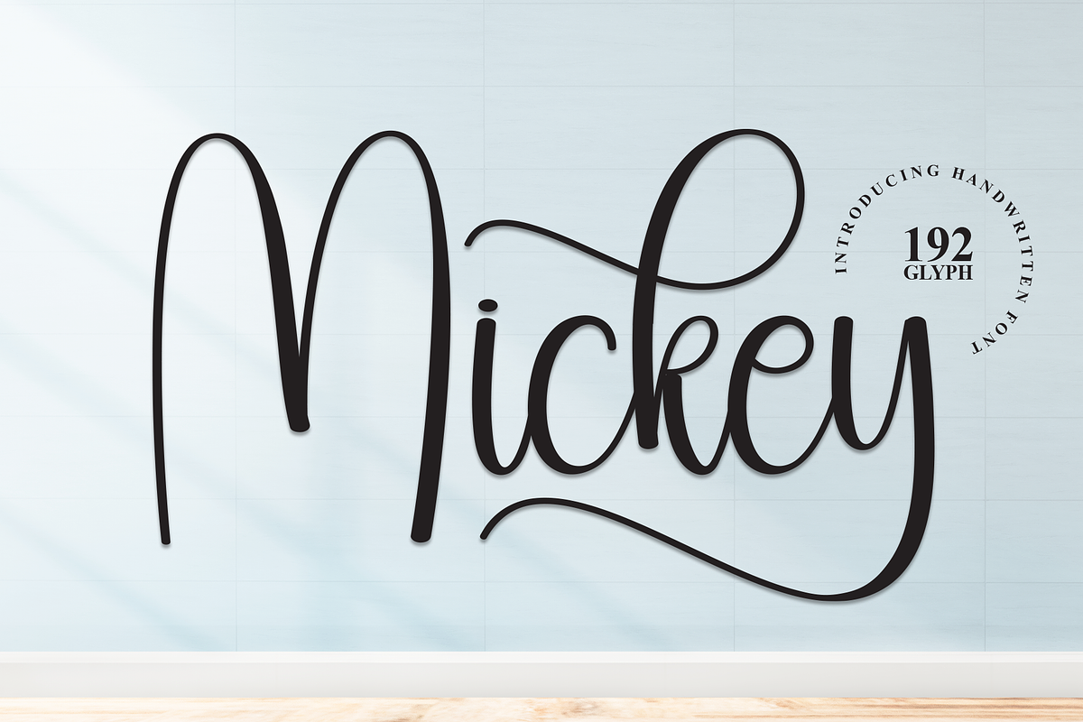 Mickey | Script Font, a Handwritten Font by Scratchones (Photo 1 of 9)