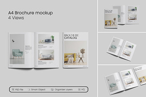 Realistic A4 Brochure mockup