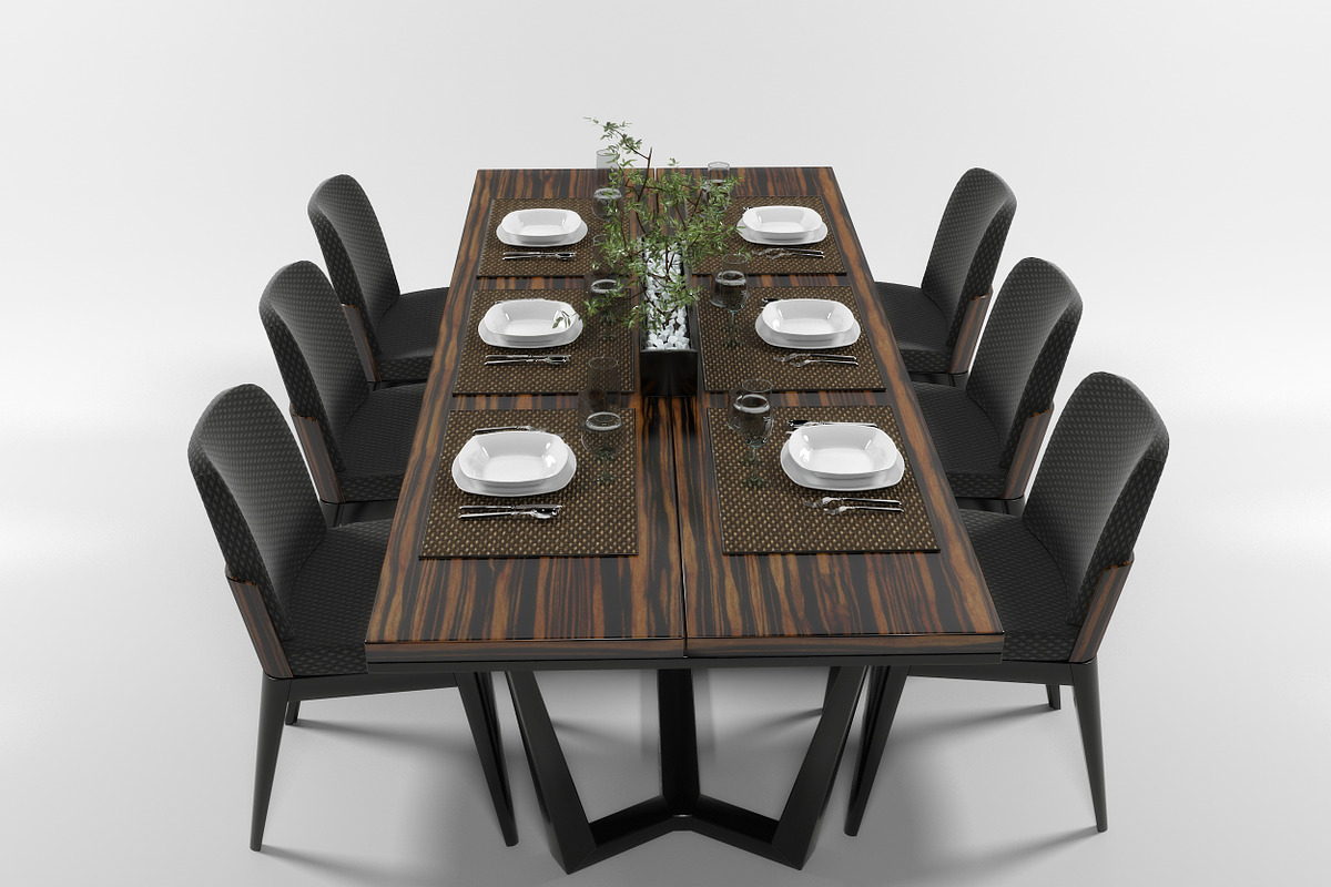 Dining furniture set 2807, a Furniture 3D Model by inDahouze (Photo 9 of 11)
