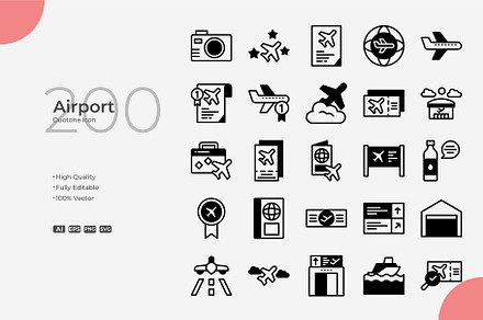Airport Duotone Icons, a Duotone Icon by Bloodline