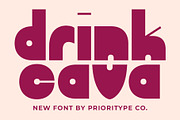 Drink Cava, a Sans Serif Font by Prioritype Co (Thumbnail 1 of 10)