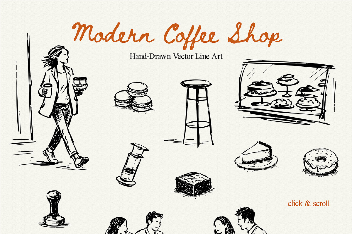 Modern Coffee Shop Clipart, an Object Illustration by divanovskaya_nv (Photo 14 of 16)
