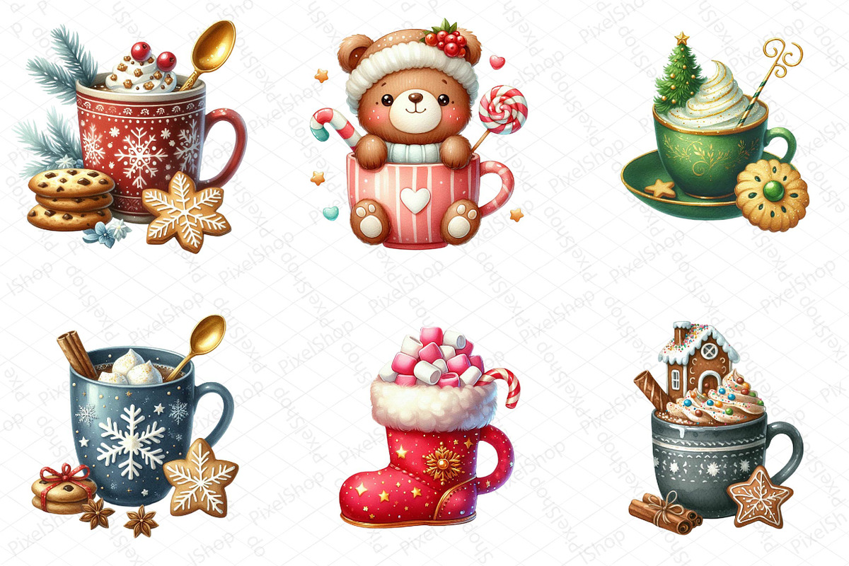 Cute Christmas Coffee Sublimation, an Illustration by DreamPrint404 (Photo 2 of 6)