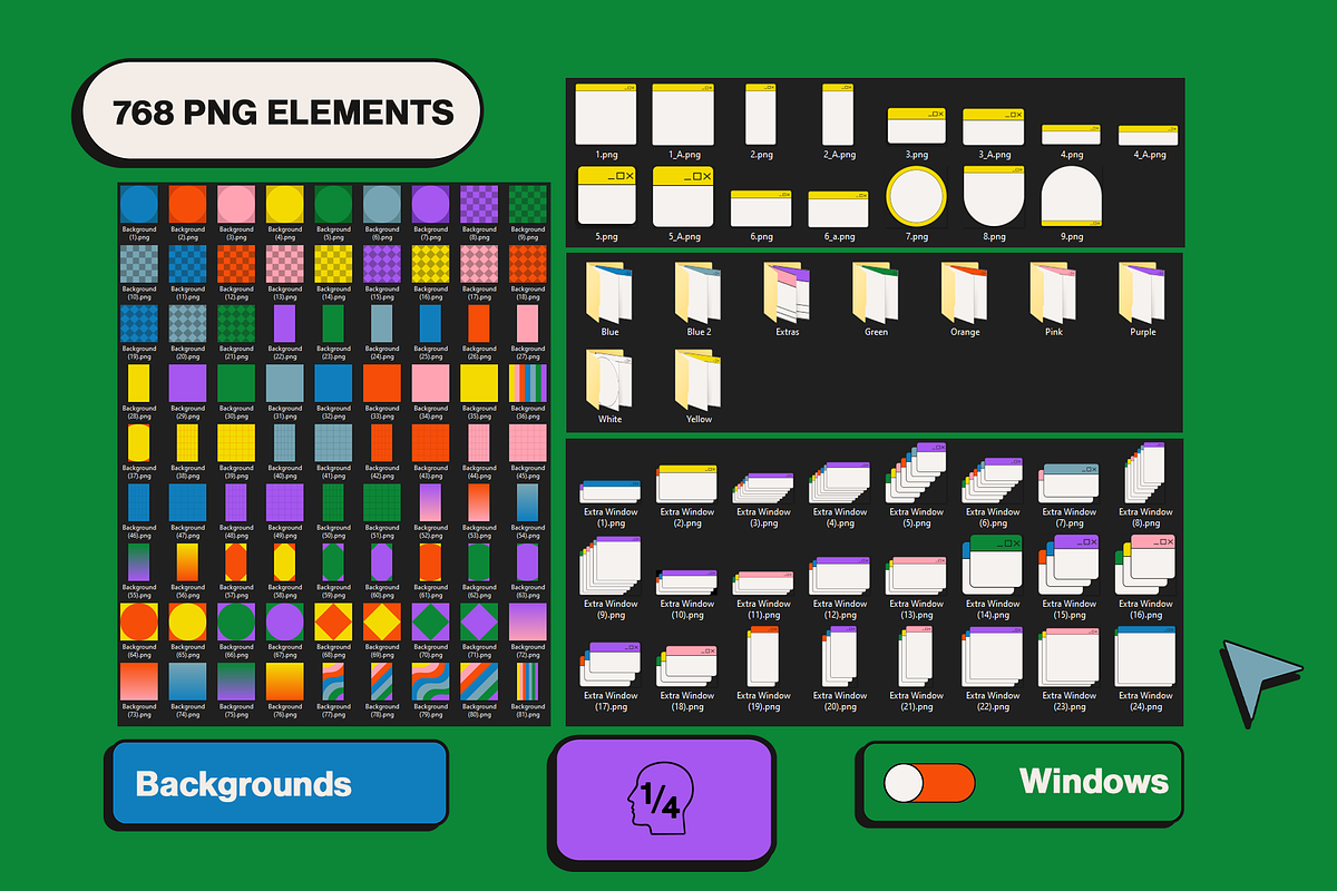 NEUBRUTALISM Elements + Templates, a Social Media Template by Headquarters (Photo 2 of 6)