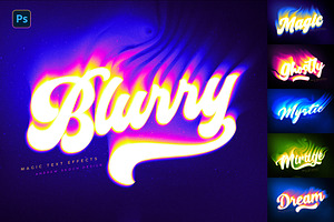 Mystic Blur Text Effects, a Layer Style Add-On by Andrew Skoch Design