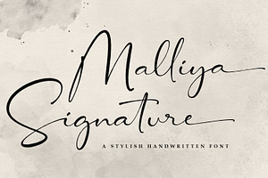 SALE Malliya Signature Font