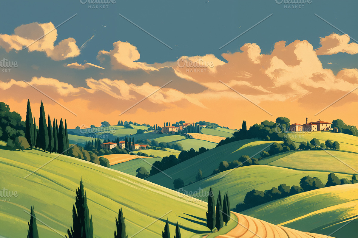 36 Italy-Themed Illustrations, a Background Graphic by h.utomo (Photo 19 of 36)