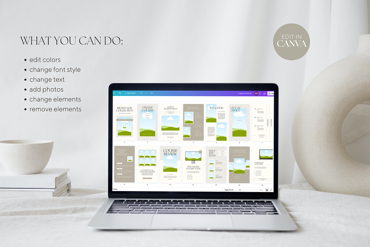 Modern Instagram Stories Posts Canva, a Social Media Template by ...