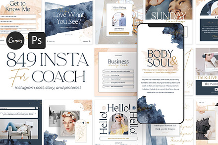 Soulpreneur Instagram Creator CANVA, a Social Media Template by Eviory