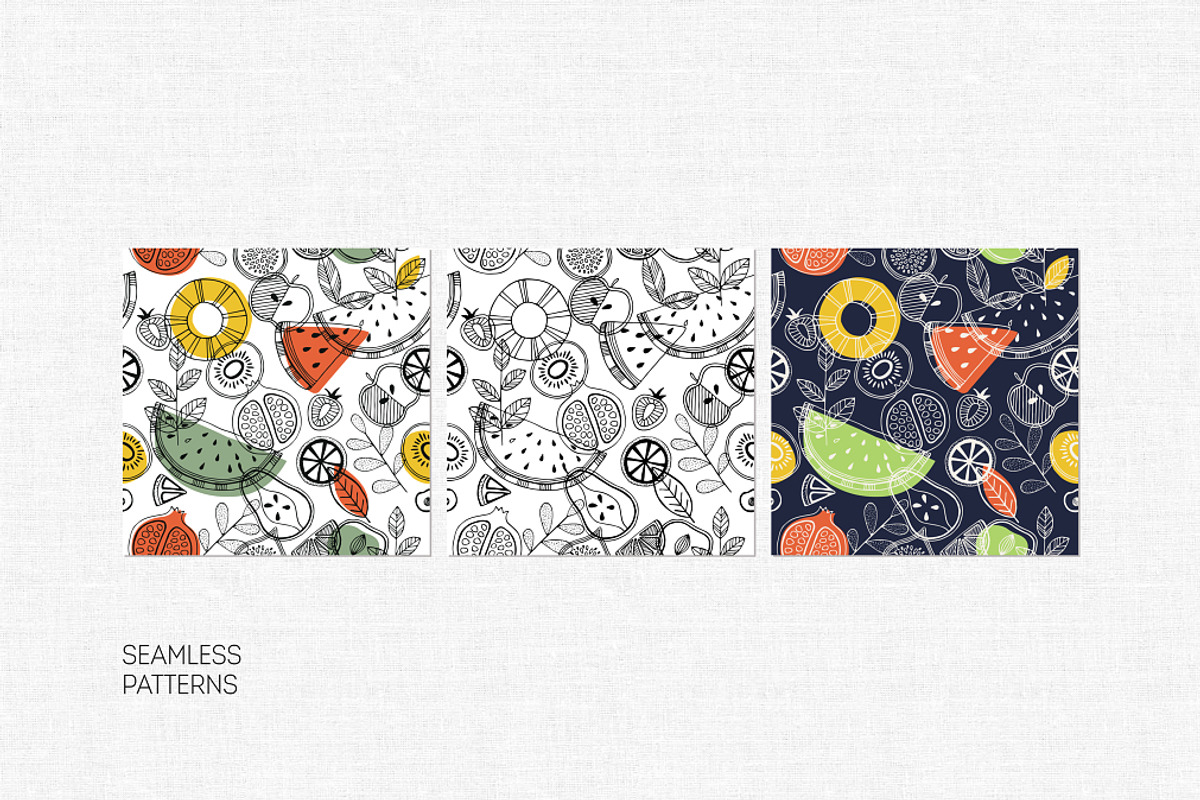 Fruit illustrations, an Illustration by adehoidar (Photo 2 of 5)