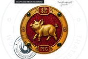 Chinese zodiac Clipart set V2, a Decorative Illustration by ThatsDesignArt (Thumbnail 5 of 10)