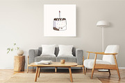 Line Art Cake Illustration, a Decorative Illustration by Brand_Hero (Thumbnail 2 of 4)