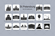 St. Petersburg landmark icons (16x), an Icon by Artefy's Graphic Bar (Thumbnail 2 of 2)
