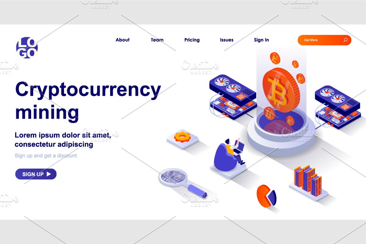 Isometric Landing Page Template, a Templates & Theme by alexdndz (Photo 10 of 31)