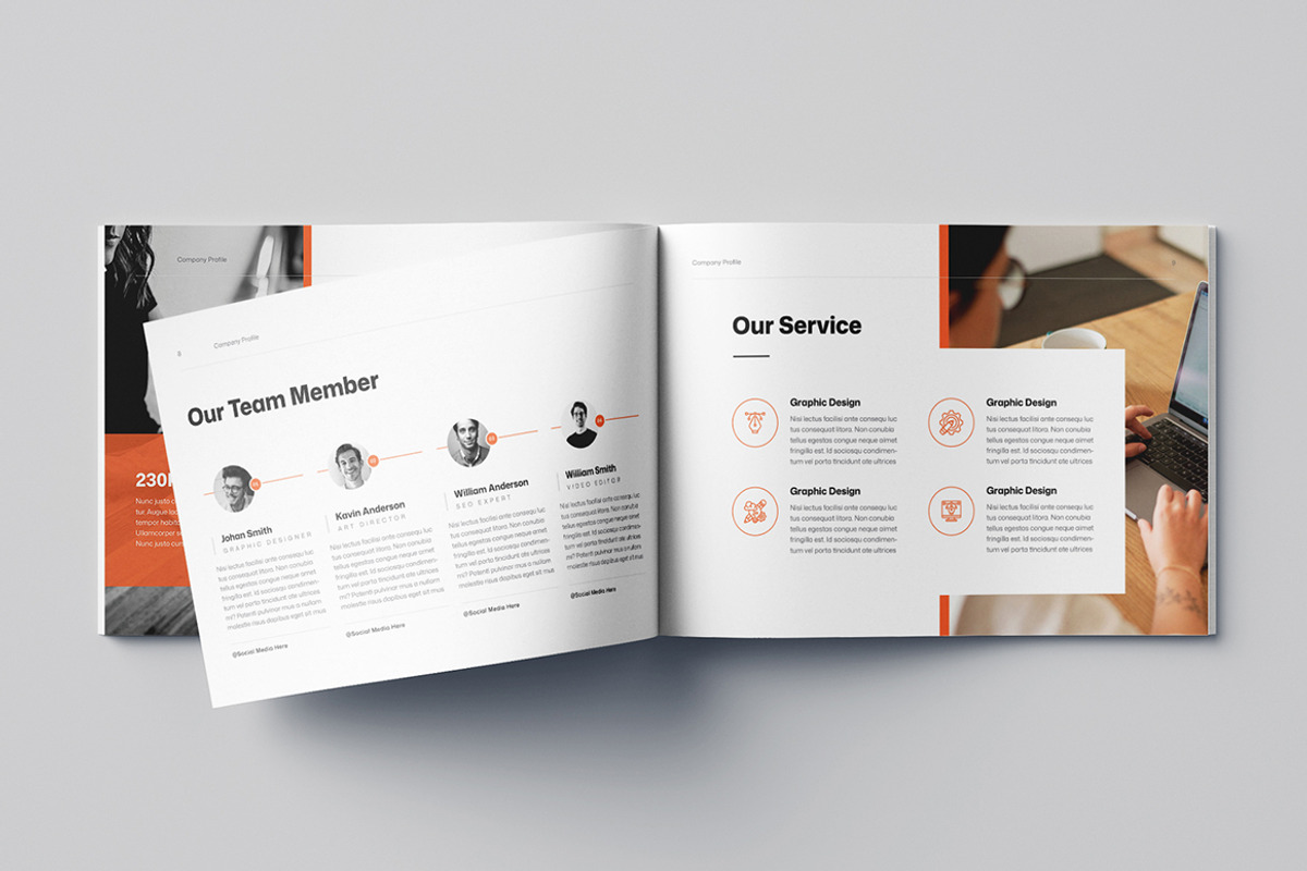 Company profile landscape | Word, a Brochure Template by HiveArts (Photo 5 of 9)