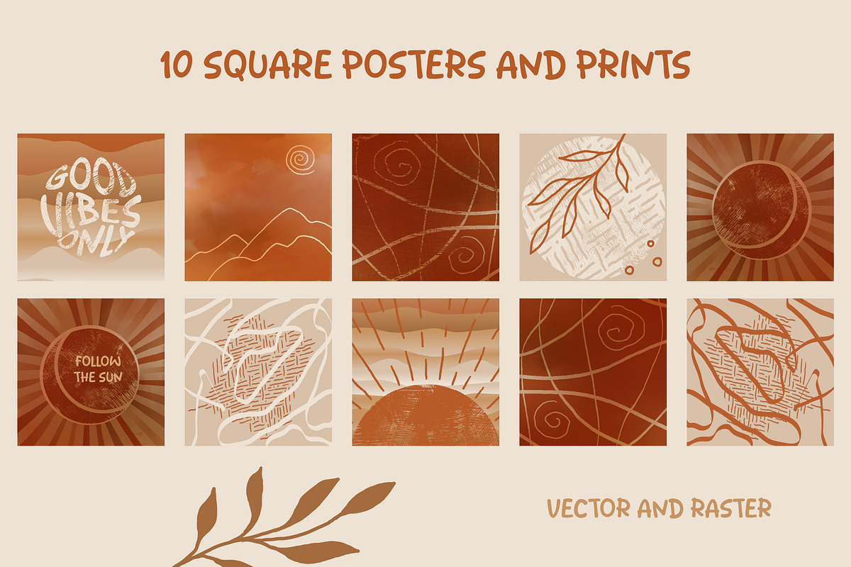 Boho Style: Earth Tones, a Pattern Graphic by Zim Varezhkin (Photo 6 of 11)
