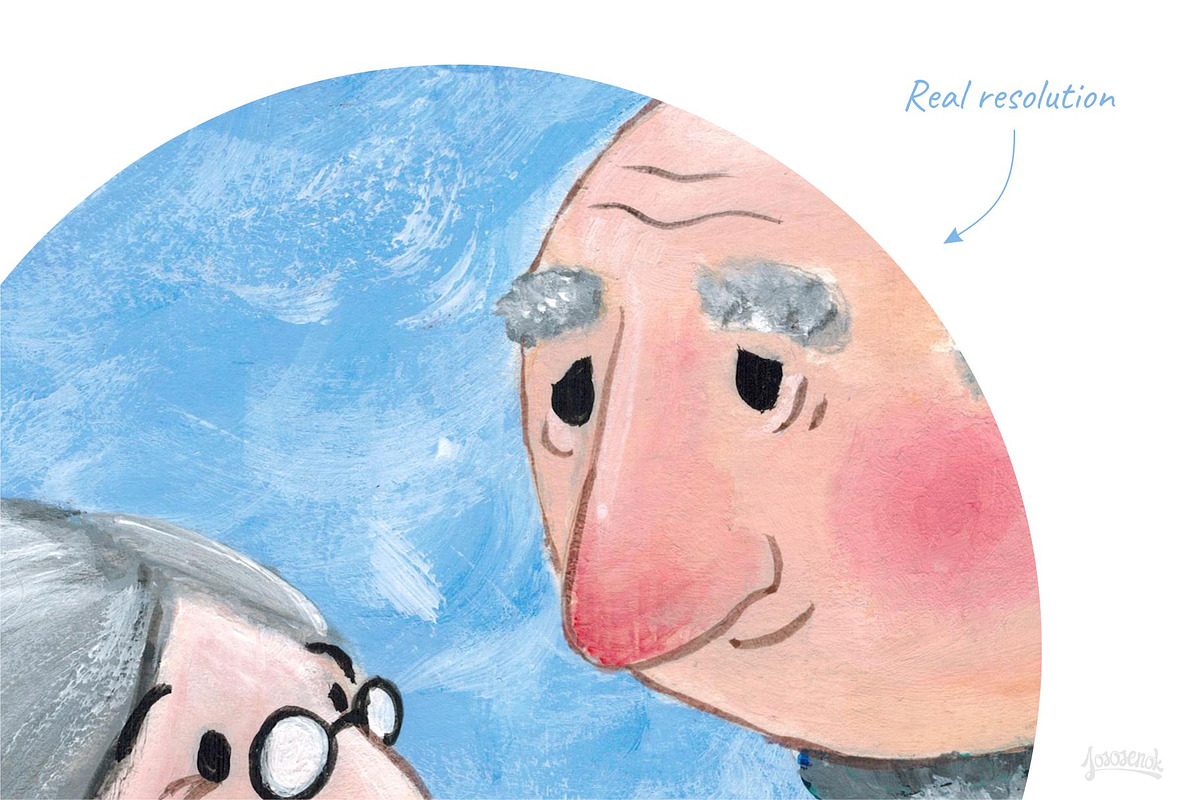 Old couple illustration, an Illustration by Lososenok (Photo 3 of 3)
