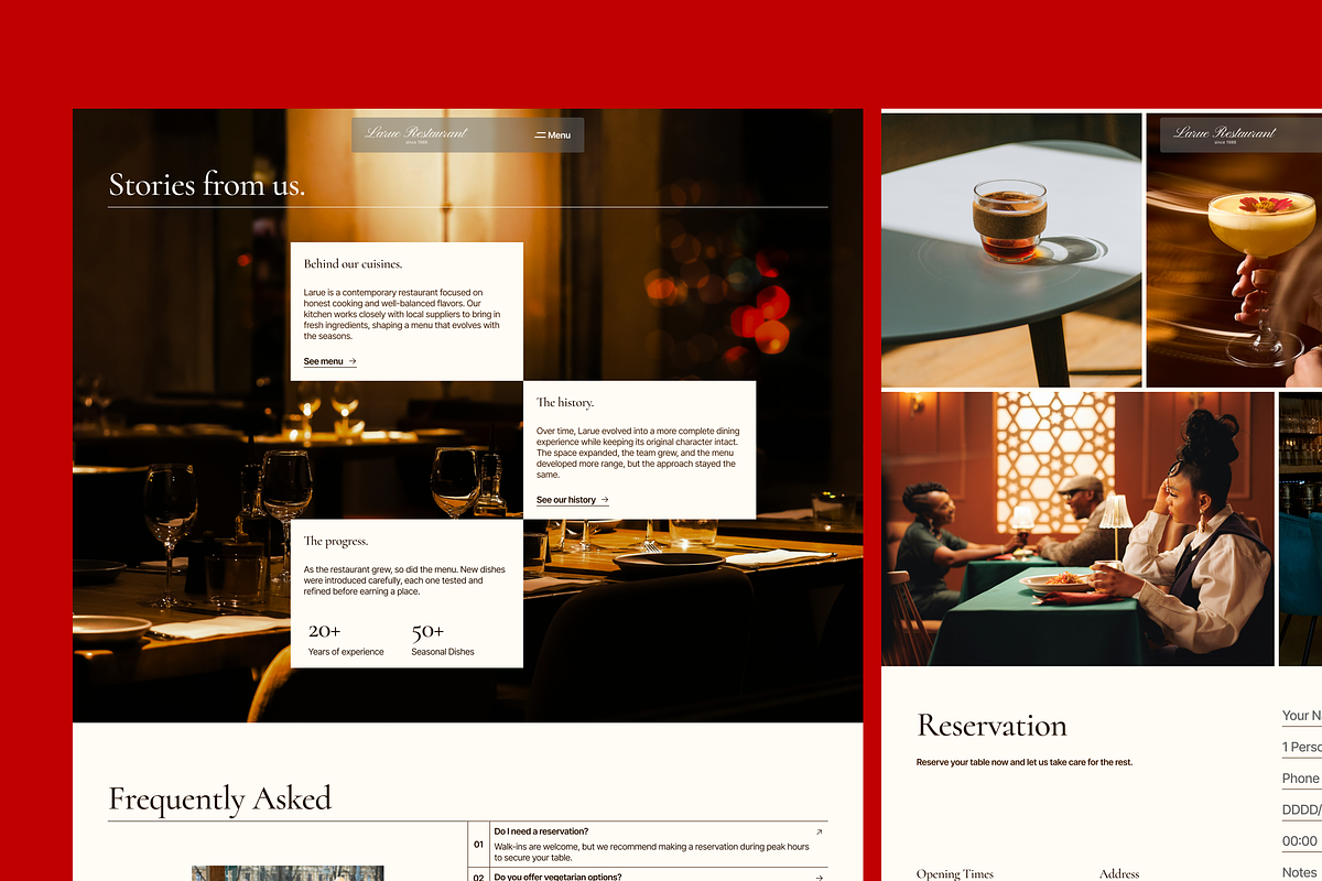 Restaurant Framer & Figma Template, an UI Kit Template by Rozepaars Design (Photo 3 of 5)