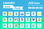 200 Laundry Icon Pack, an Icon by Creastale (Thumbnail 1 of 5)