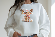 Snowy Christmas Baby Reindeer, a Seasonal Illustration by Printable Design Store (Thumbnail 3 of 3)