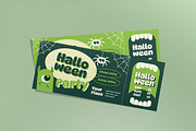 Halloween Monster Ticket, a Card Template by graphicook (Thumbnail 1 of 3)
