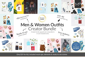 Unisex Outfits Mock-ups BUNDLE