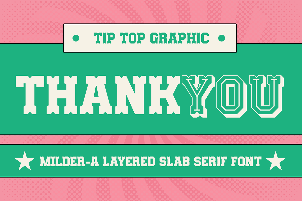Milder - A Layered Slab Serif Font, a Serif Font by Tiptop Graphic (Photo 9 of 9)