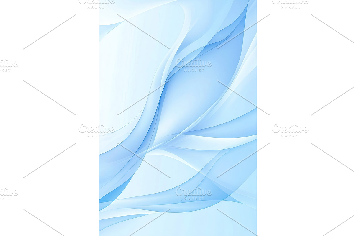 Abstract light blue wave pattern, an Illustration by Lermont51